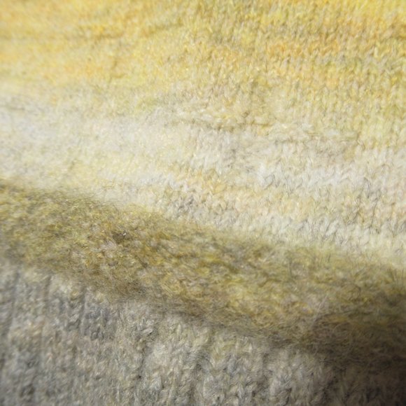 Anthropologie Pilcro Cropped Mock-Neck Sweater - Yellow Gray Ombre - Large - Picture 9 of 10